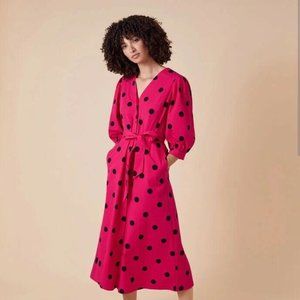 Monsoon uk polka midi dress NWT